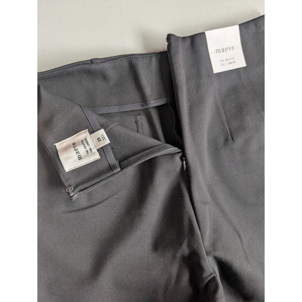 NWT Maeve The Colette Full-Length Embroidered Pocket Pants Sz 25 Black #7A609 - Picture 8 of 12